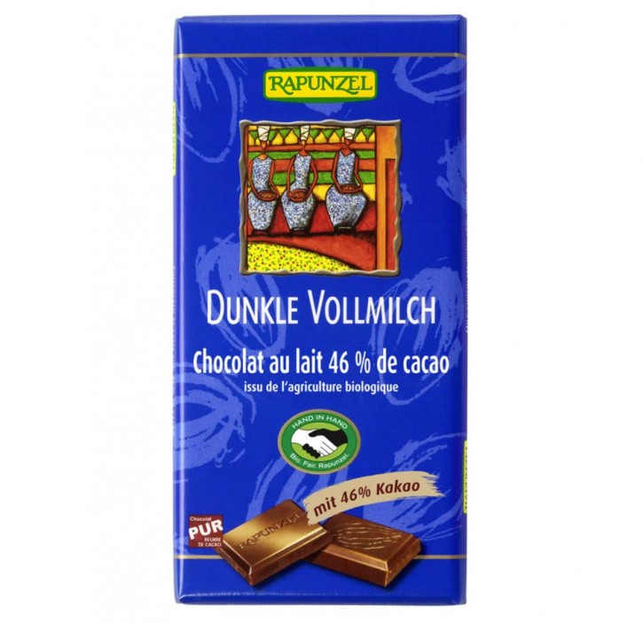 Vollmilch Schokolade Dunkel 46%, 100g