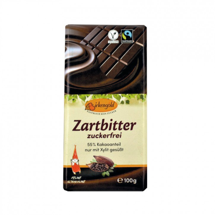 Schokolade Zartbitter 100g Birkengold