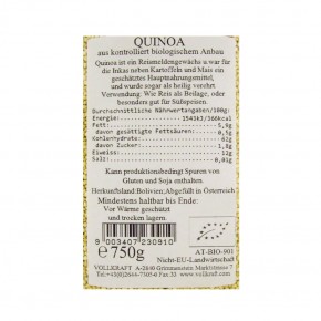 Quinoa bio 750g Vollkraft